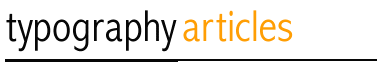 Typography Articles